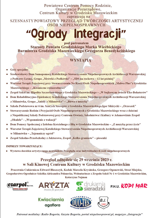 Plakat Ogrody Integracji