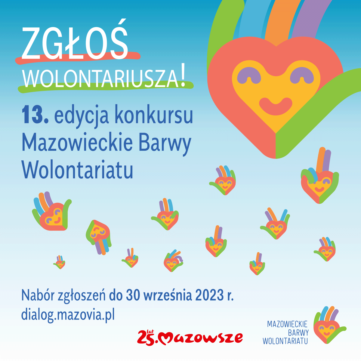 Infografika 13. edycja konkursu Mazowieckie Barwy Wolontariatu